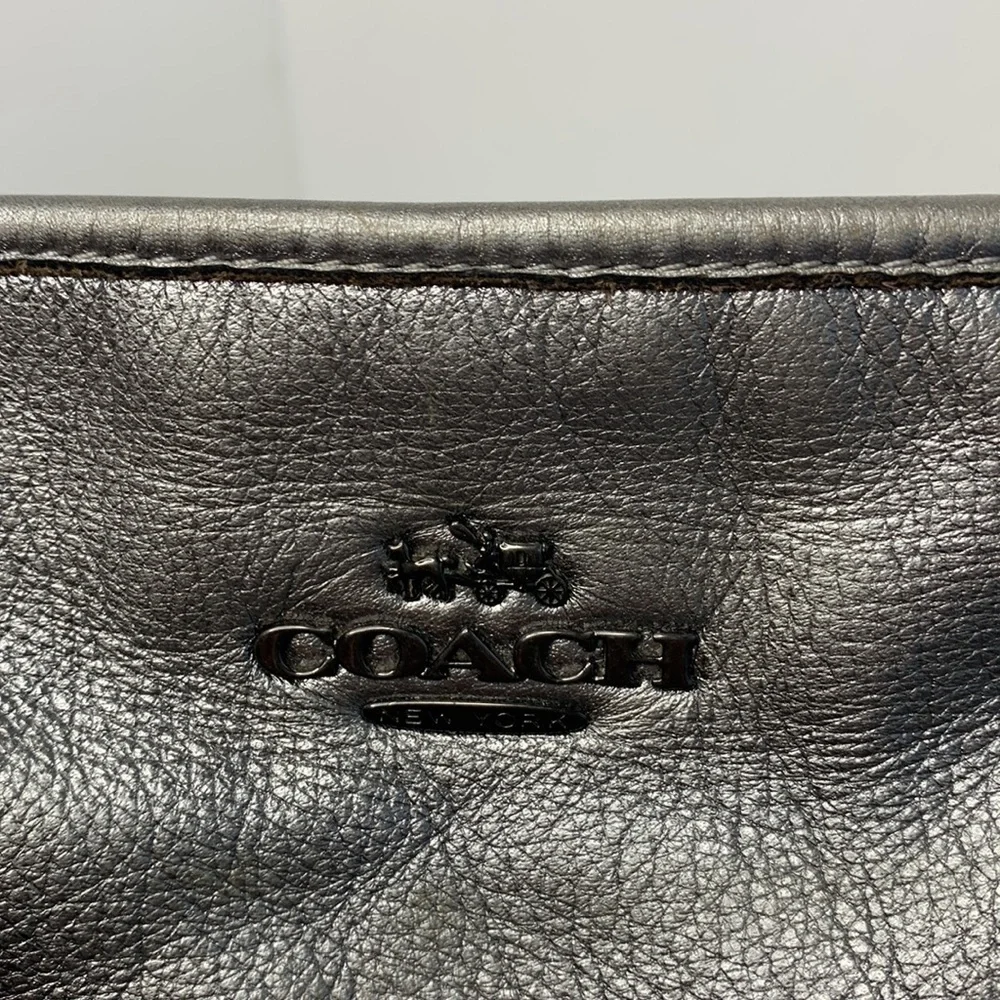 MICKIE TOTE IN GRAIN LEATHER (COACH F34039) ANTIQUE NICKEL/SILVER